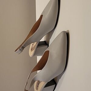Gadea | Light Grey Slingback Heels | Size 41